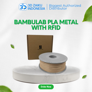 Bambulab PLA Metal 3D Printer Filament 1 KG Metal Finish High Impact Strength with RFID